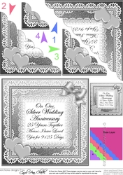On Our Silver Wedding Anniversary Scallop Corner side stacker