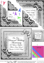 On Our Diamond Wedding Anniversary Scallop Corner side stacker