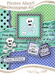 Jolly Roger Kit with 3D Decoupage