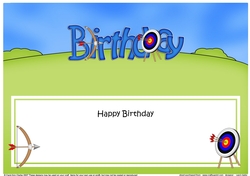 Large DL Birthday Archery insert