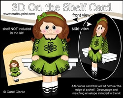 3D On the Shelf Card Kit - Little Irish Dancing Champion Ciara is going to the Ceili