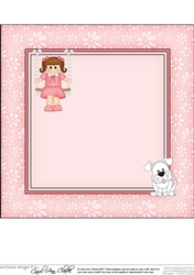 8 x 8 Cute Little Girl is Swinging High matching square insert Panel