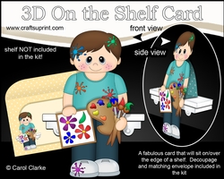 3D On the Shelf Card Kit - Little Artist Jerrell is being very creative in the Studio
