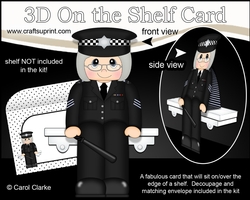 3D On the Shelf Card Kit - Police Seargent Gwenda is On the Beat