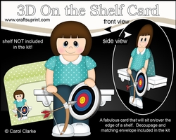 3D On the Shelf Card Kit - Little Archery Lady Kristan is Right on Target