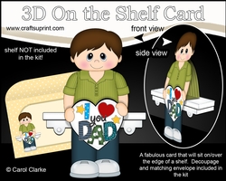 3D On the Shelf Card Kit - Dad Dorian has a Heart