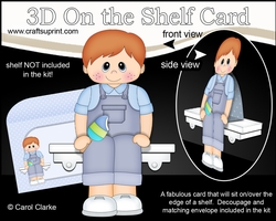 3D On the Shelf Card Kit - Cute Little Toddler Erick enjoys his Ice Lolly