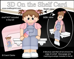 3D On the Shelf Card Kit - Cute Little Toddler Silva enjoys her Ice Lolly
