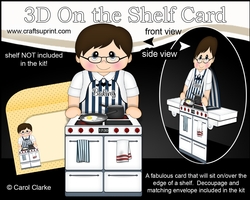 3D On the Shelf Card Kit - Little Cook Marshall is a whiz in the Kitchen