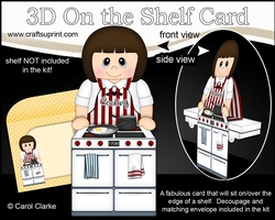 3D On the Shelf Card Kit - Little Cook Sherilyn is a whiz in the Kitchen