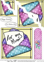 For Mum Letter Quick Card with Wavy Corner Side Stacker
