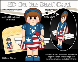 3D On the Shelf Card Kit - Patriotic Stars & Stripes Addison is Celebrating 4th July