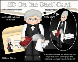3D On the Shelf Card Kit - Posh Nosh Head Waiter Neville