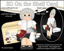 3D On the Shelf Card Kit - Posh Nosh Head Waitress Gladis