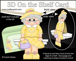 3D On the Shelf Card Kit - Gossip Galz Old Lady Dorothy