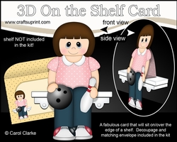 3D On the Shelf Card Kit - Evelyne enjoys a game of 10 Pin Bowling