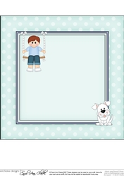 8 x 8 Cute Little Boy is Swinging High matching square insert Panel