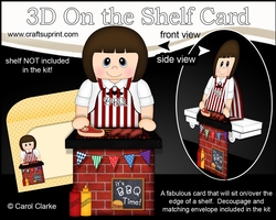 3D On the Shelf Card Kit - Its Barbecue Time and Tabitha is the Queen of the Grill