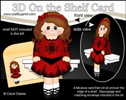 3D On the Shelf Card Kit - Little Irish Dancing Champion Neave is going to the Ceili