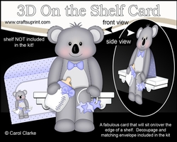 3D On the Shelf Card Kit - Little Baby Koala Bear Kookie