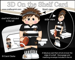 3D On the Shelf Card Kit - Little Rugby Boy Louie