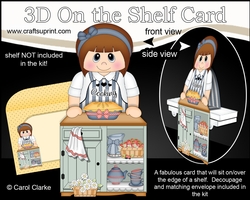 3D On the Shelf Card Kit - Little Teen Marylouise Bakes a Pie in the Kitchen