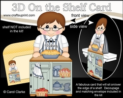 3D On the Shelf Card Kit - Little Teen Josef Bakes a Pie in the Kitchen