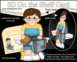 3D On the Shelf Card Kit - Little Jet Setter Harland is off on Holiday