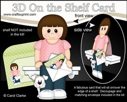 3D On the Shelf Card Kit - Marylin has a Mini Card & Envelope