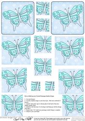 Fluttery Butterfly Twisted Pyramage Sheet