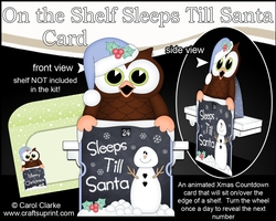 On the Shelf Sleeps Till Santa Card Kit - Christmas Little Hoot Owl