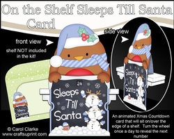 On the Shelf Sleeps Till Santa Card Kit - Christmas Bobbin Robin