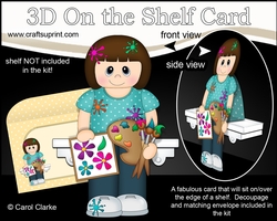 3D On the Shelf Card Kit - Little Artist Taryn is being very creative in the Studio