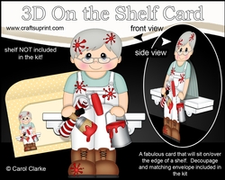 3D On the Shelf Card Kit - Little Old Man Painter & Decorator Roderick