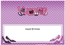 Large DL Birthday YVONNE Shoes & Handbags insert