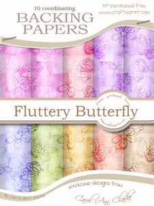Fluttery Butterfly Backing Paper Kit