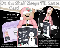 On the Shelf Sleeps Till Santa Card Kit - Livvy Bear