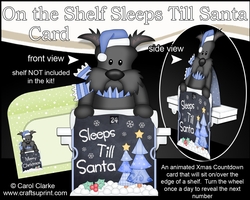 On the Shelf Sleeps Till Santa Card Kit - Hamish Scottie Dog