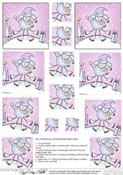 Cute Xmas Poodle Twisted Pyramage Sheet