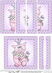 Princess Piggywig Quick Card with Side Stacker Topper