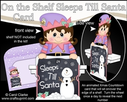 On the Shelf Sleeps Till Santa Card Kit - Little Christmas Elf