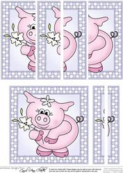Princess Piggywig Quick Card with Side Stacker Topper