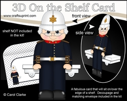 3D On the Shelf Card Kit - Royal Marine Werner is ready for a tour action