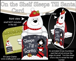 On the Shelf Sleeps Till Santa Card Kit - Ben Polar Bear