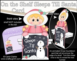 On the Shelf Sleeps Till Santa Card Kit - Cute Little Christmas Eskimo