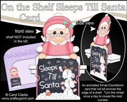 On the Shelf Sleeps Till Santa Card Kit - Christmas Mrs Claus