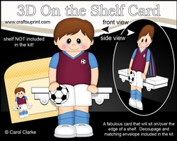 3D On the Shelf Card Kit - Little Footballer Diego