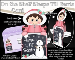 On the Shelf Sleeps Till Santa Card Kit - Cute Little Christmas Eskimo