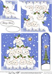 Merry Christmas to Ewe! Quick Card Wavy Corner Side Stacker