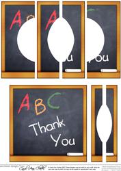Thank You!! Blackboard Quick Card with Circular Side Stacker